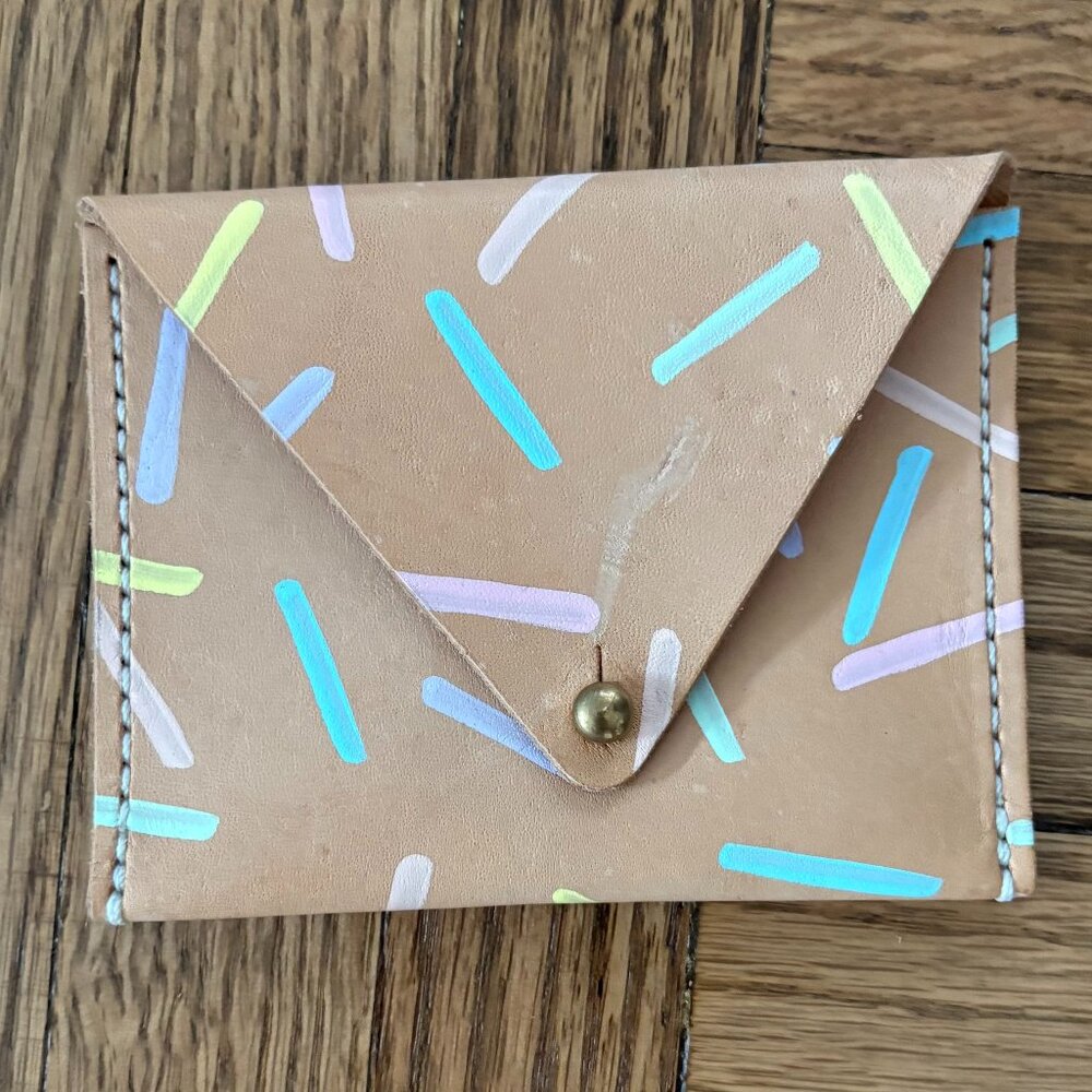 Lisa Chow Leather Card Case - Sprinkles